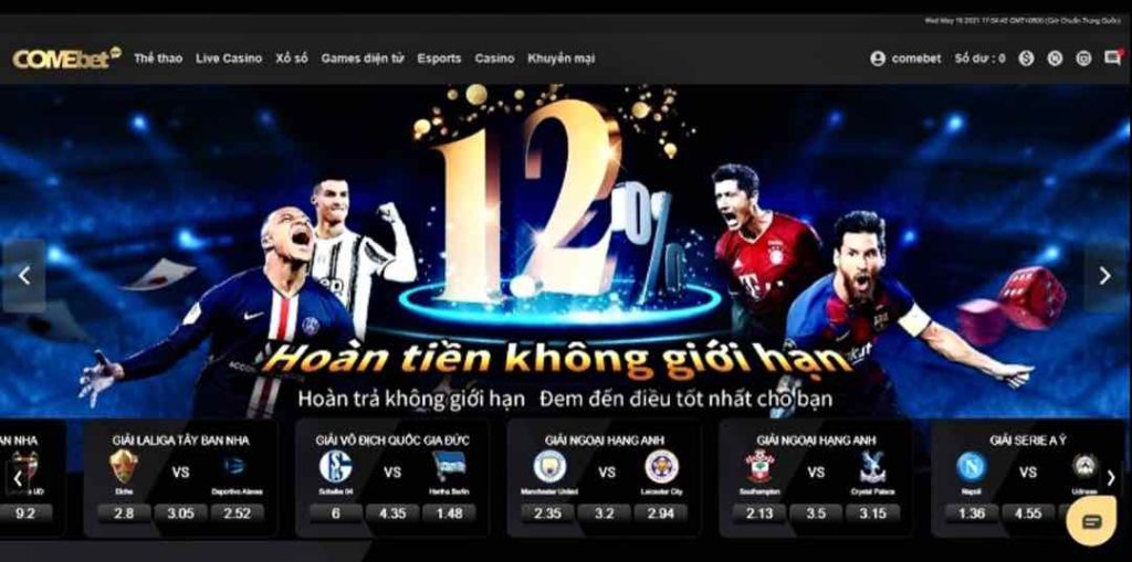 Hoàn tiền không giới hạn tại comebet